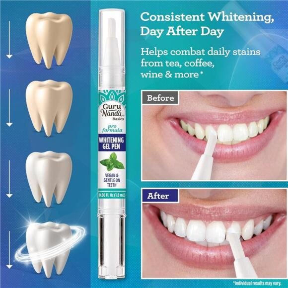 Mint‎ Flavor Teeth Whitening Pen 0.06 fl oz 20 Uses, Vegan & Gentle on Teeth Pro - Picture 3 of 6